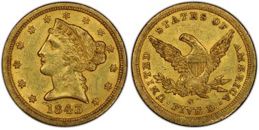 1843-C $5 MS61