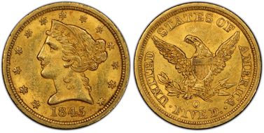 1845-O $5 MS62