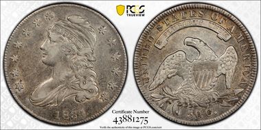 1834 50C Small Date, Small Letters N1