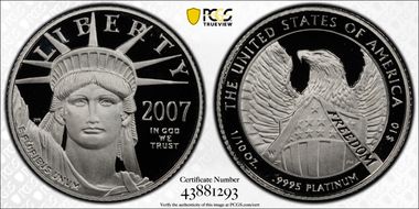 2007-W $10 Statue of Liberty PR70DCAM