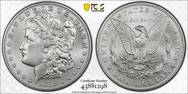 2021-D $1 Morgan Dollar 100th Anniversary MS70