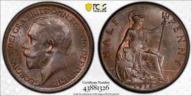 1916 1/2D S-4056 MS64BN