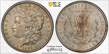 1901 $1 VAM 3, Shifted Eagle, DDR XF45