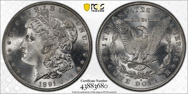 1891-S $1 MS66