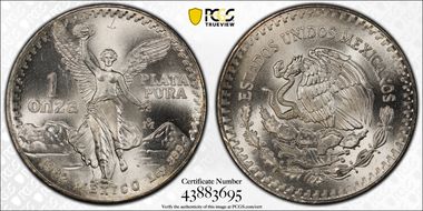 1982-Mo Onza Libertad Ag MS67