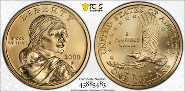 2000-P SAC$1 Cheerios Prototype Reverse MS67