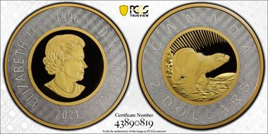 2021 $2 Renewed Silver Toonie PR69DCAM