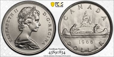 1968 $1 Voyageur DDR MS67