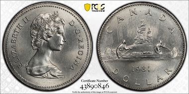 1981 $1 Voyageur MS67