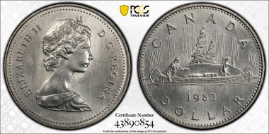 1983 $1 Voyageur MS66