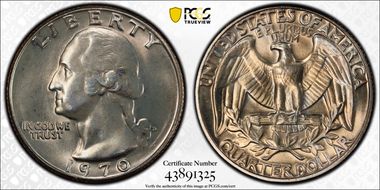 1970-D 25C MS66