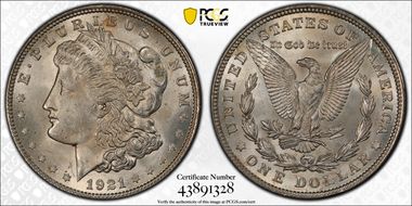 1921 $1 Morgan MS64