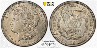 1921 $1 Morgan MS63