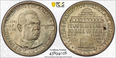 1946 50C Booker T. Washington MS64