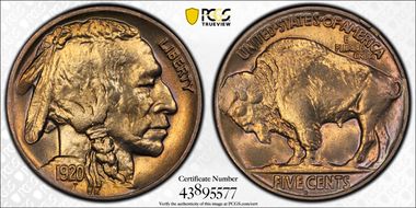 1920-D 5C MS66