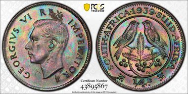 1939 1/4D Blackened MS64