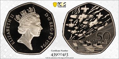 1994 50p S-H6 D-Day PR69DCAM