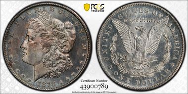 1878-S $1 MS62PL