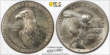 1983-D $1 Olympic MS66