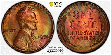1954 1C MS64BN