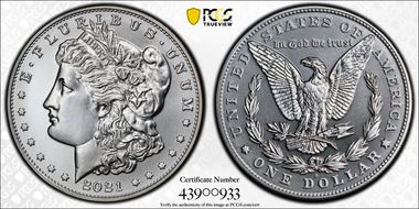 2021-D $1 Morgan Dollar 100th Anniversary MS69