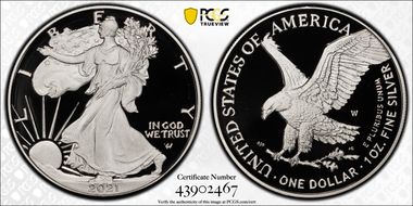 2021-W  $1 Silver Eagle - Type 2 PR70DCAM