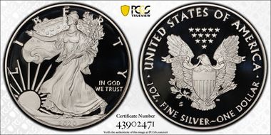 2020-S $1 Silver Eagle PR70DCAM