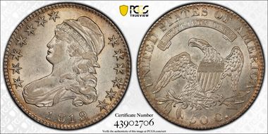 1819/8 50C Large 9 AU55