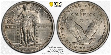 1917 25C Type 1 AU58FH