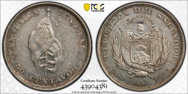 1892-CAM 50C KM-112  Ag AU53