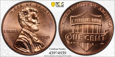 2021 1C Shield MS67RD