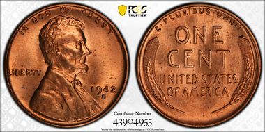 1942-S/S 1C RPM FS-512 MS65RD