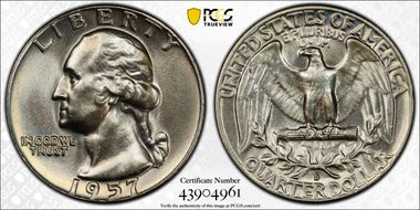 1957-D 25C Re-engraved TF, FS-901 N1