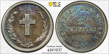 1877 2 1/2C MS63