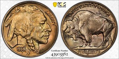 1938-D 5C Buffalo MS66