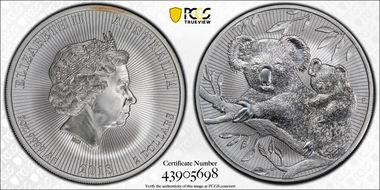 2018-P $2 Koala 2oz Piedfort MS68