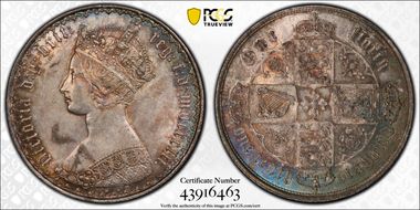 1852 Florin S-3891 MS62
