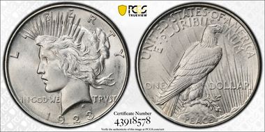 1923-D $1 MS65