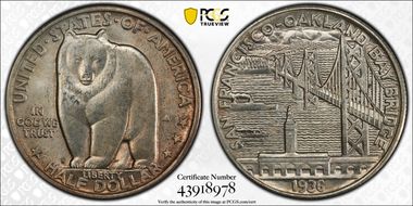 1936-S 50C Bay Bridge MS64