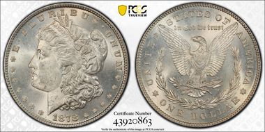 1878 7/8TF $1 VAM 33, Doubled Legs MS63