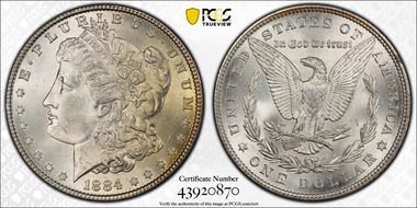 1884 $1 MS65