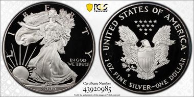 2000-P $1 Silver Eagle PR69DCAM