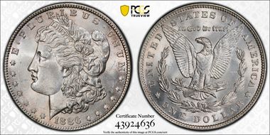 1886 $1 VAM 1C, 3+2 Rev. Clash N1