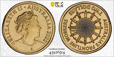 2022 $2 Frontline Workers Colorized MS68