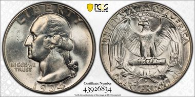 1934-D 25C Heavy Motto N1