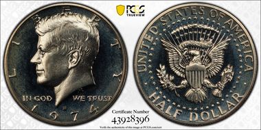 1974-S 50C PR67CAM