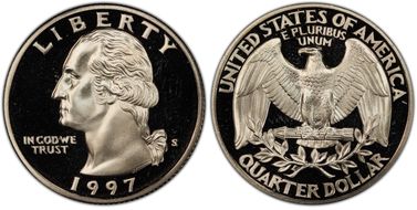 1997-S 25C PR68DCAM