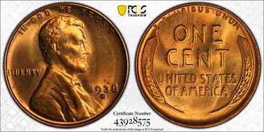 1938-S/S/S 1C RPM, FS-502 MS66RD