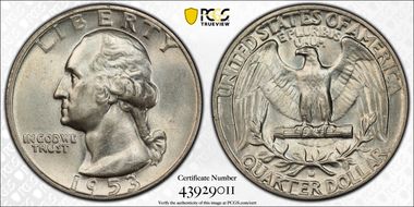 1953-D/D 25C D/ Inverted D FS-501 MS64