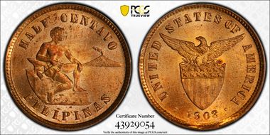 1903 1/2C MS65RD